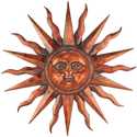 40-Inch Copper Patina Sun