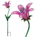 Pink Tiger Lily Solar Stake