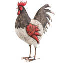 Country Rooster Decor 18 in - Black/White
