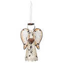 6 in Ivory Angel with Heart Ornament