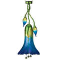 Blue Solar Trumpet Flower Lantern