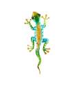 11-Inch Rainbow Green Gecko Decor