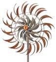 24-Inch Copper Petals Rotating Kinetic Stake