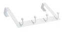White Utility Over-The-Door Hook Rack