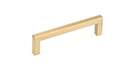 96mm Aurum Brushed Gold Contemporary Metal Cabinet Pull