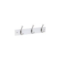 17-3/4-inch White And Brushed Nickel Utility Hook Rack