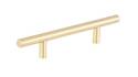 96mm Satin Brass Contemporary Steel Pull With 8/32-Inch Screw/Nail Included