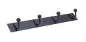 4-Hook Black Utility Hook Rack
