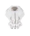31.5mm Brushed Nickel & Clear Contemporary Acrylic Knob