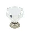 32mm Brushed Nickel & Clear Eclectic Acrylic And Metal Knob