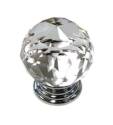 40mm Chome & Clear Eclectic Acrylic Knob
