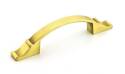 3-Inch Satin Brass Traditional Metal Pull