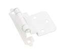 3/8-Inch White Semi-Concealed Self-Closing Hinge