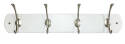 21-5/8-Inch White And Brushed Nickel Transitional Hook Rack