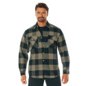 Rothco Extra Heavyweight Buffalo Plaid Flannel Shirt In Coyote Brown, Size Small
