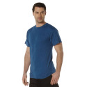 Rothco Solid Color T-Shirt With Cotton / Polyester Blend In Heather Blue, Size Large