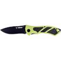 3-1/4-Inch High Visibility Green Handle Folding Blade Hunting Knife