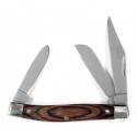 3-5/16-Inch 3-Blade Pakkawood Handle Pocket Knife