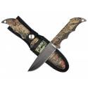 4-1/8-Inch Blade Woodlands Camo Handle Hunting Knife