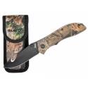 3-1/2-Inch 3Dxtreme Woodlands Handle Gut Hook Blade Folding Knife