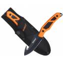 3-1/2-Inch Blaze Orange Aluminum Handle Gut Hook Skinning Knife