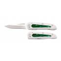 3-1/4-Inch Blade Gent Series, Turquoise,  Damascus Pattern Folding Knife