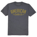 Men's Black Frost American Cattle Co Trademark Tee Shirt, XL