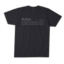 Men's Black With Gray Writing Rural Definition Tee Shirt, M