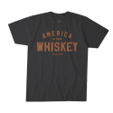 Men's Black with Red Writing American Whiskey Tee Shirt, S