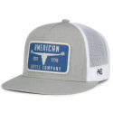 Light Grey and White American Cattle Co Bull Spurs Hat