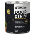 1-Quart Satin Black Stops Rust Door And Trim Brush-On Paint