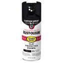 12-Ounce Flat Black Stops Rust Protective Enamel Custom Spray 5-In-1