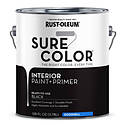 1-Gallon Eggshell Black Sure Color Interior Wall Paint Plus Primer