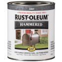 1-Quart Hammered Gray Stops Rust Brush-On Paint