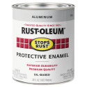 1-Quart Gloss Aluminum Stops Rust Protective Enamel Brush-On Paint