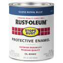 1-Quart Gloss Royal Blue Stops Rust Protective Enamel Brush-On Paint