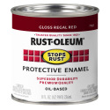 1/2-Pint Gloss Regal Red Stops Rust Protective Enamel Brush-On Paint