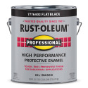 1-Gallon Flat Black Professional High Performance Protective Enamel Brush-On