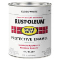 1-Quart Gloss White Stops Rust Protective Enamel Brush-On Paint
