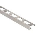 Schluter® SCHIENE Aluminum Brushed Nickel Finishing And Edge Protection Trim, 3/8-Inch