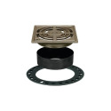 Schluter® Kerdi Brushed Nickel Point Drain With Integrated Bonding Flange