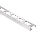 Schluter® SCHIENE Aluminum Brushed Chrome Finishing And Edge Protection Trim, 3/8-Inch