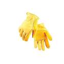 Medium Gold Cowhide Palm Patch Heavy Duty Iron Fencer Glove