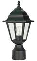 1-Light 14-Inch Textured Black Briton Lantern Post Light Fixture
