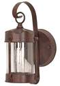 1-Light Old Bronze Wall Mount Light Fixture