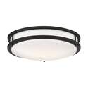 Nuvo® 14-Inch Matte Black Round Flush Mount Glamour LED Fixture