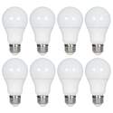A19 E26-Medium Non-Dimmable LED Light Bulb, 8-Pack