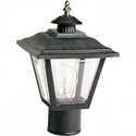 1-Light 13-Inch Black Outdoor Post Lantern