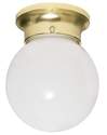 1 Light 6-Inch Polished Brass Flush Mount Ceiling Light Fixture