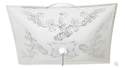 2-Light 12-Inch White Square Floral Ceiling Fixture